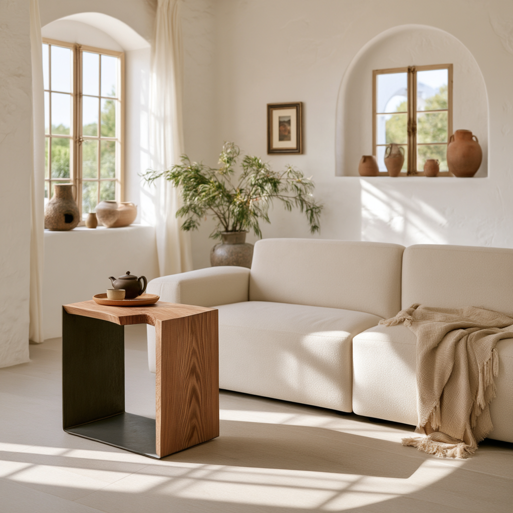 Mesa de Apoio Nexo | Carvalho | Ferro